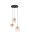 LED Pendelleuchte Rauchglas Schwarz Amber 41 cm breit MINDEN