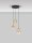 LED Pendelleuchte Rauchglas Schwarz Amber 41 cm breit MINDEN