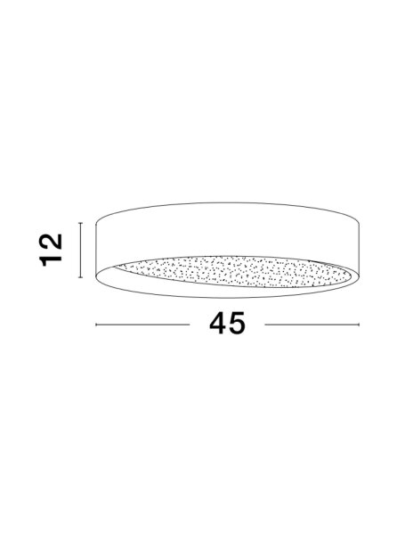 LED Deckenlampe rund Ø 45 cm Schwarz dimmbar warmweiß