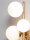 Wandlampe rund G9 32 cm hoch in Gold Weiß Glas Metall MORGAN