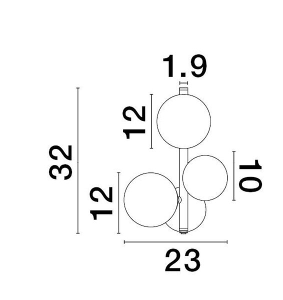 Wandleuchte Schwarz Grau 32 cm hoch G9 Rauchglas Metall