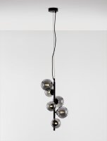 Hängelampe G9 28 x 23 cm Schwarz Grau...