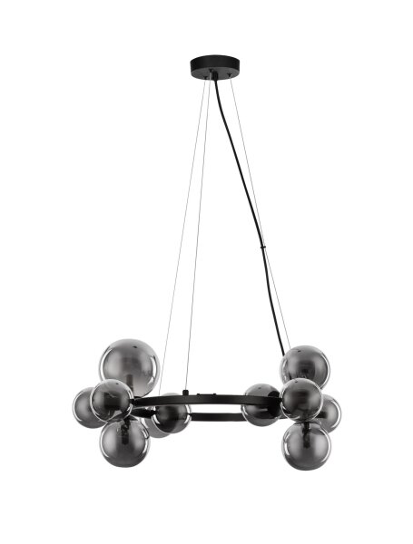 Hängelampe Ø 65 cm G9 Schwarz Grau höhenverstellbar MORGAN