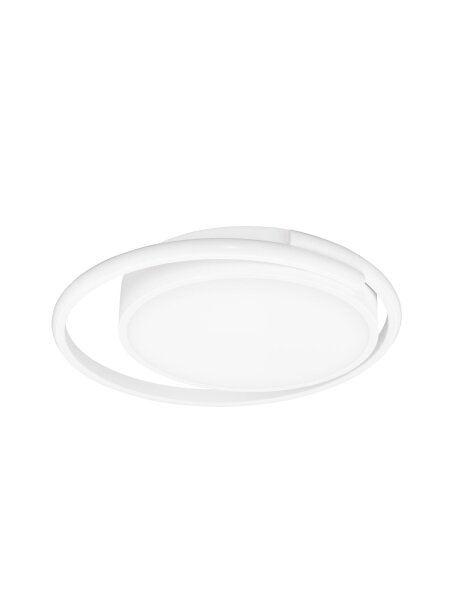 LED Deckenlampe flach Ø 40 cm Weiß warmweiß MURIEL Aluminium