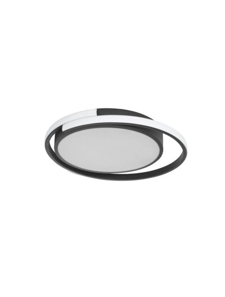 LED Deckenleuchte Schwarz Ø 40 cm flach warmweiß MURIEL