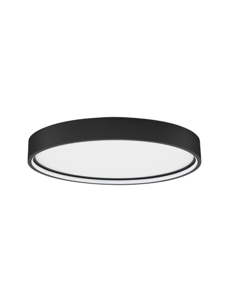 LED Deckenleuchte Schwarz Ø 45 cm dimmbar flach warmweiß