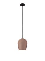 H&auml;ngelampe au&szlig;en rund IP55 E27 &Oslash; 20 cm Schwarz Rot Beton