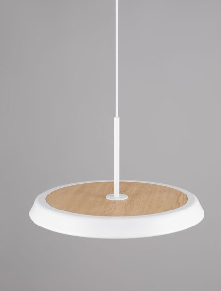 LED Hängeleuchte Weiß Ø 40 cm rund warmweiß NEOMA Aluminium