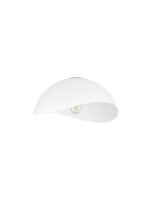 Deckenlampe rund E27 &Oslash; 40 cm Wei&szlig; NEVADA Aluminium Modern