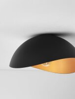 Deckenleuchte in Schwarz Gold Ø 40 cm E27 rund...
