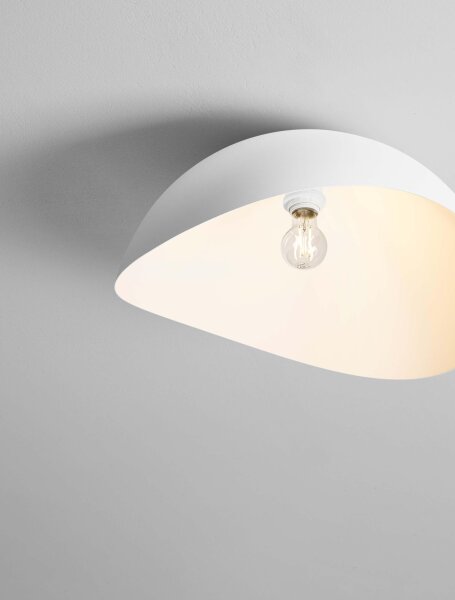 Deckenlampe Weiß Ø 50 cm E27 rund NEVADA Aluminium Modern