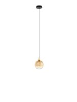 LED Pendelleuchte rund Ø 16 cm in Schwarz Gold...