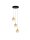 LED Hängeleuchte in Schwarz Gold 36 cm breit dimmbar Glas
