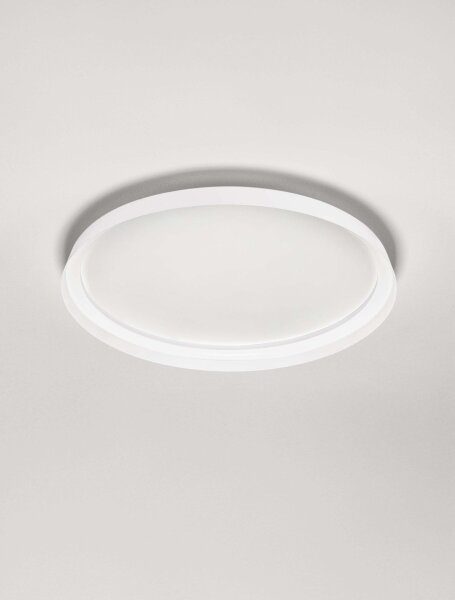LED Deckenlampe Weiß Ø 60 cm dimmbar rund Farbwechsel flach