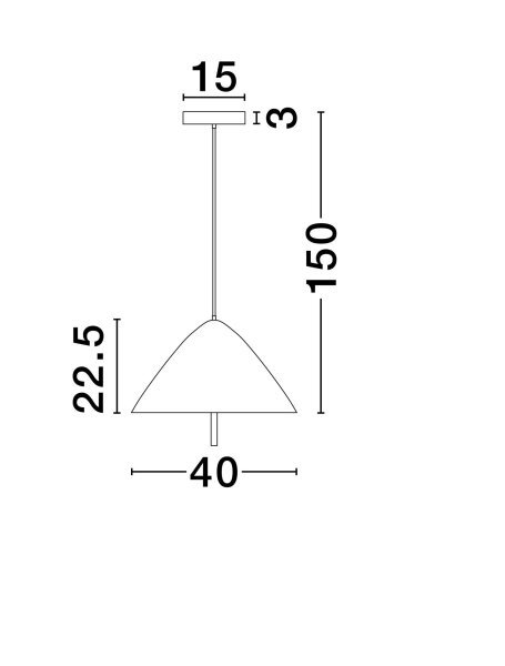 Runde LED Pendelleuchte Ø 40 cm Schwarz höhenverstellbar