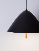 Runde LED Pendelleuchte Ø 40 cm Schwarz...