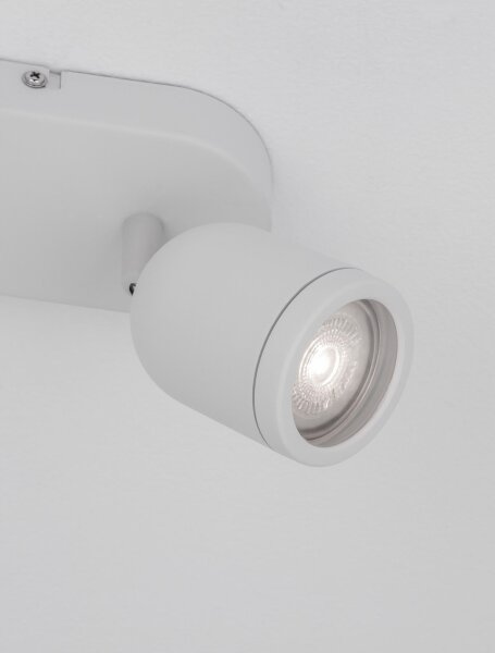 Deckenstrahler GU10 28 cm lang Weiß schwenkbar Metall NOELLE