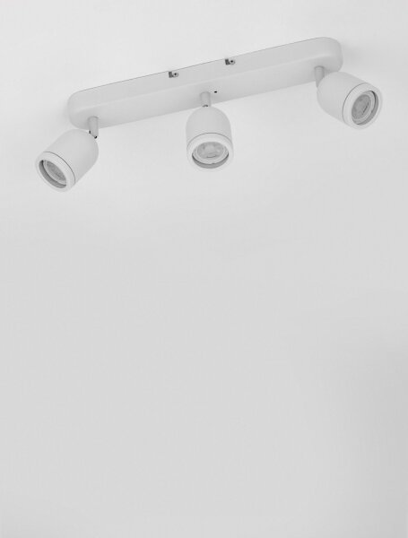 Deckenlampe Weiß 48 cm lang GU10 schwenkbar Metall 3 flammig