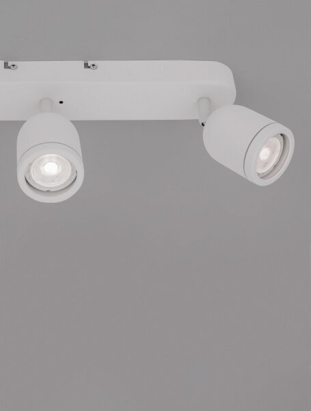 Deckenlampe Weiß 48 cm lang GU10 schwenkbar Metall 3 flammig