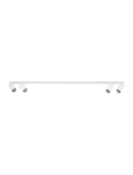 Deckenlampe Weiß 120 cm lang GU10 4 flammig NOLAN Aluminium
