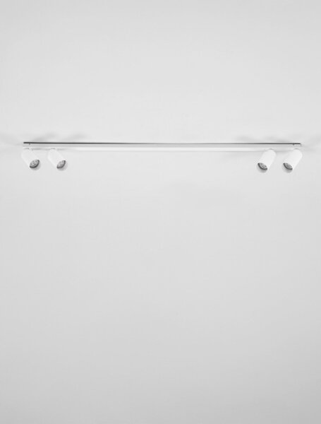 Deckenlampe Weiß 120 cm lang GU10 4 flammig NOLAN Aluminium
