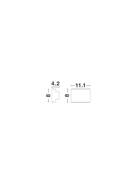 LED Wandleuchte Schwarz 11,1 cm breit Up Down 2 flammig