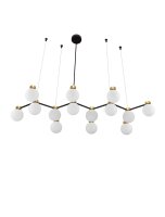 Hängelampe in Schwarz Weiß Gold 107 cm lang G9...