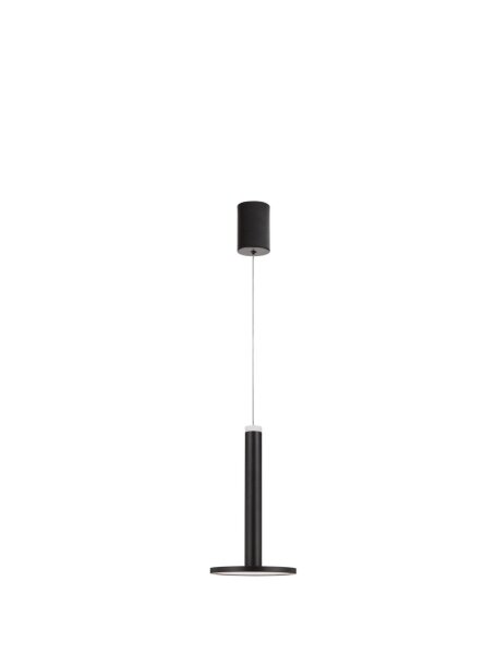 LED Pendelleuchte rund Ø 15 cm Schwarz höhenverstellbar