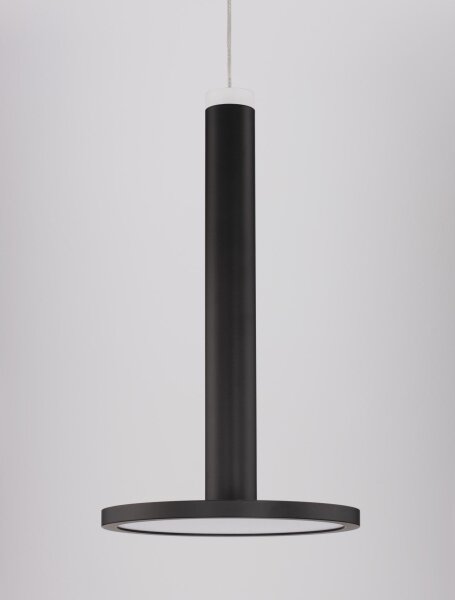LED Pendelleuchte rund Ø 15 cm Schwarz höhenverstellbar