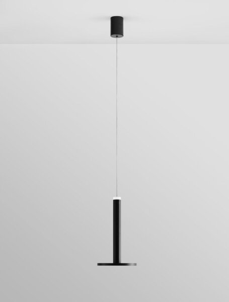 LED Pendelleuchte rund Ø 15 cm Schwarz höhenverstellbar