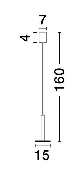 LED Pendelleuchte rund Ø 15 cm Schwarz höhenverstellbar