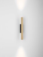 LED Wandlampe Up Down 30 cm hoch in Schwarz Gold...