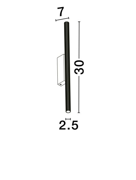 LED Wandleuchte Weiß 30 cm hoch Up Down warmweiß OLIVE