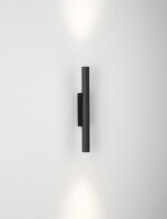 LED Wandlampe Schwarz 30 cm hoch Up Down warmweiß...