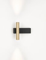 LED Wandleuchte in Schwarz Gold 15 cm breit Up Down...