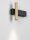 LED Wandleuchte in Schwarz Gold 15 cm breit Up Down warmweiß