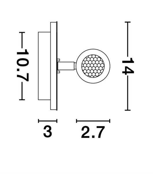 LED Wandleuchte schwenkbar Weiß Metall 14 cm breit Flur