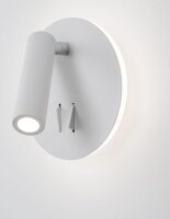 LED Wandleuchte schwenkbar Weiß Metall 14 cm breit...