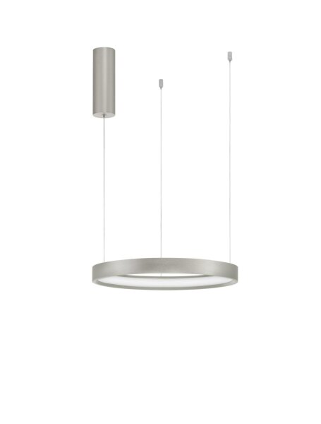 LED Pendelleuchte in Silber gebürstet Ø 40 cm dimmbar Ring