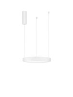 LED H&auml;ngeleuchte Wei&szlig; &Oslash; 40 cm dimmbar h&ouml;henverstellbar Ring
