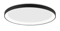 LED Deckenlampe Schwarz &Oslash; 48 cm dimmbar flach warmwei&szlig;
