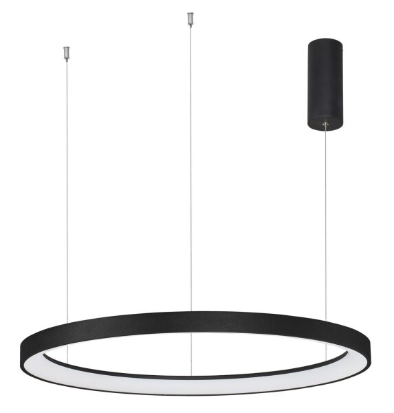 LED Kronleuchter Ø 78 cm Schwarz dimmbar höhenverstellbar