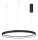 LED Kronleuchter Ø 78 cm Schwarz dimmbar höhenverstellbar