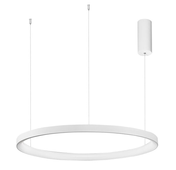 LED Pendelleuchte dimmbar Weiß Ø 78 cm Ring warmweiß Modern