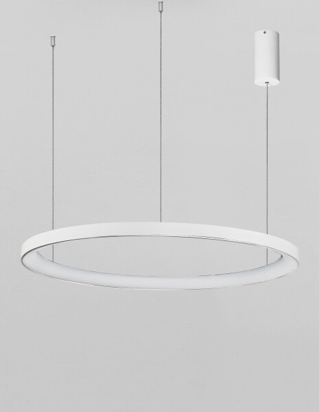 LED Pendelleuchte dimmbar Weiß Ø 78 cm Ring warmweiß Modern