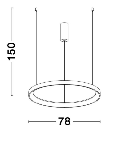 LED Pendelleuchte dimmbar Weiß Ø 78 cm Ring warmweiß Modern