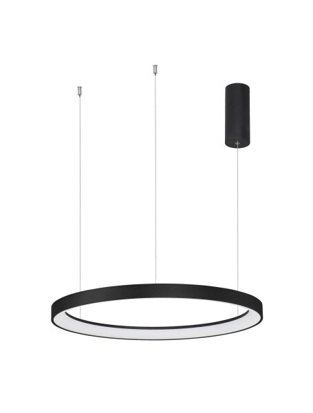 LED Pendelleuchte Ø 58 cm dimmbar Schwarz höhenverstellbar