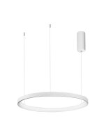 LED H&auml;ngeleuchte Wei&szlig; &Oslash; 58 cm dimmbar Ring warmwei&szlig; Modern