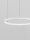 LED Hängeleuchte Weiß Ø 58 cm dimmbar Ring warmweiß Modern
