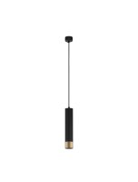 H&auml;ngelampe in Schwarz Gold &Oslash; 6 cm GU10 schmal...